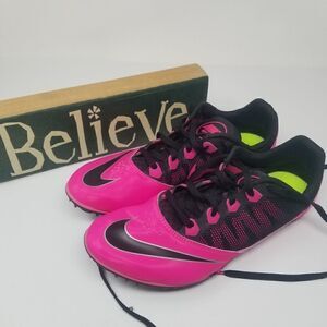 Nike Rival S Racing Sprint Pink and Black Cleats Shoes Womens Size 9.5.